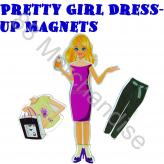 Pretty Girl Dress up Magnet set