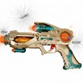 Gold Light Up Toy Space Gun w/ sound